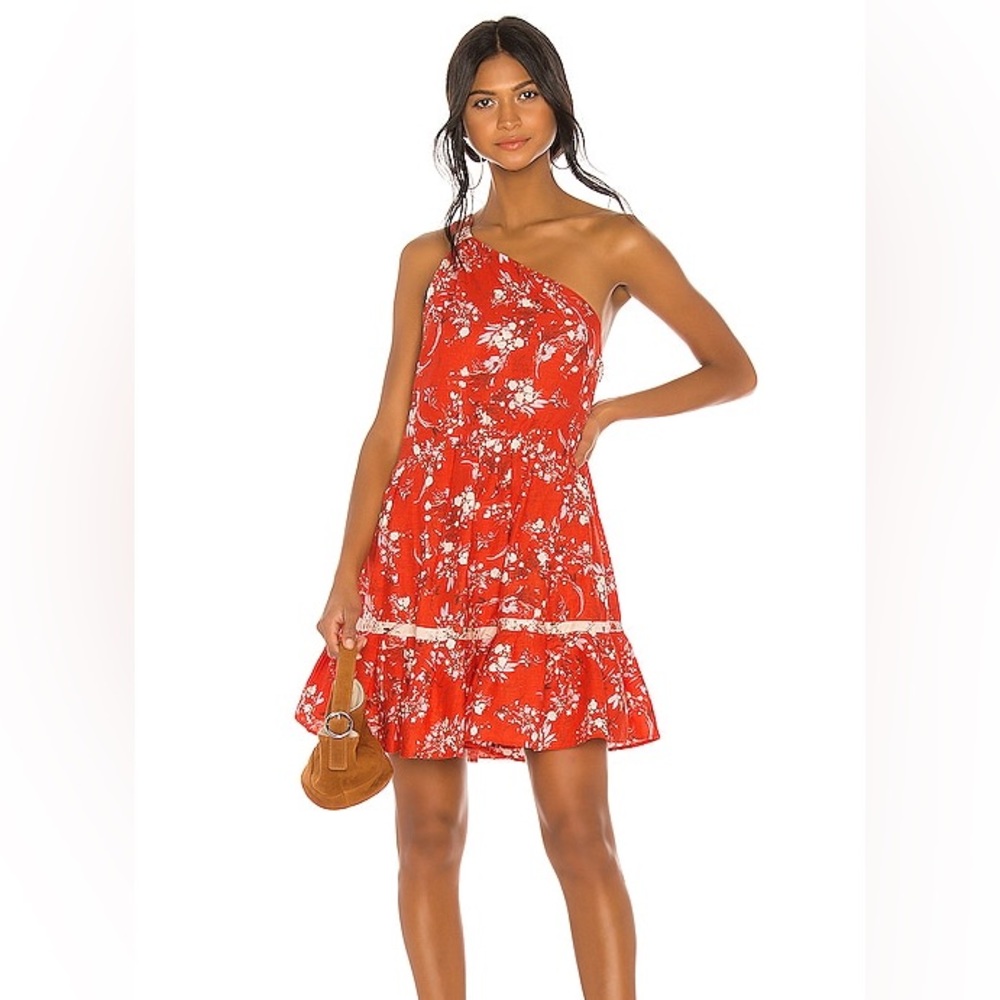 Free‎ People All Mine One Shoulder Linen Blend Mini Dress